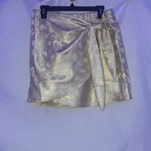 Gold leopard print skirt
